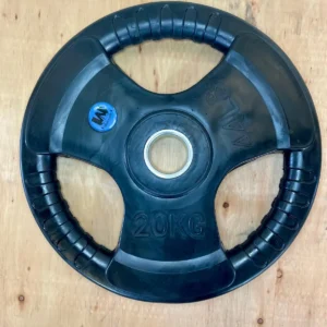 Disco de 20 kg de la gama de Discos Olímpicos con 3 Agarres de Fit Fitness.