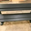 Soporte para mancuernas profesional de 2 alturas vacío, fabricado en acero negro de 150 cm.